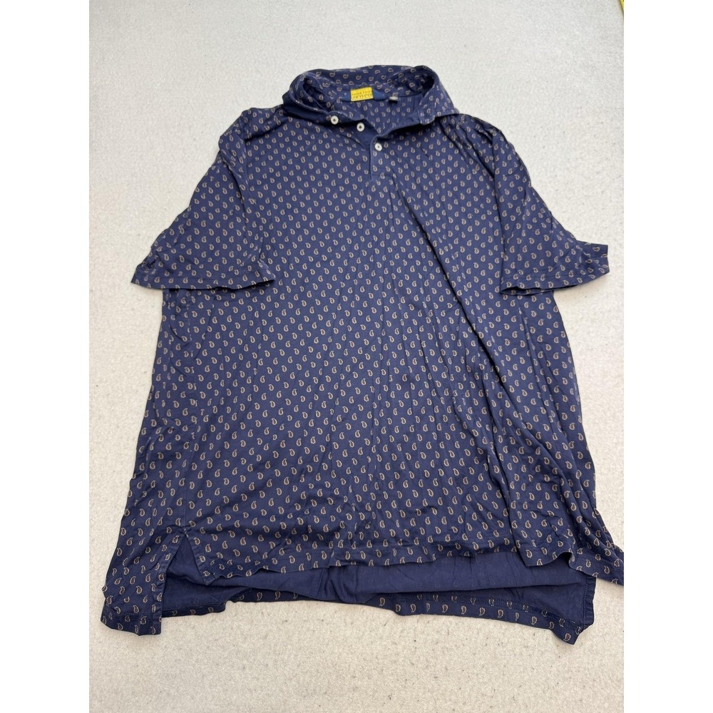 Polo Ralph Lauren Polo Shirt Mens XL Blue Paisley Polo Golf Jersey Short Sleeve